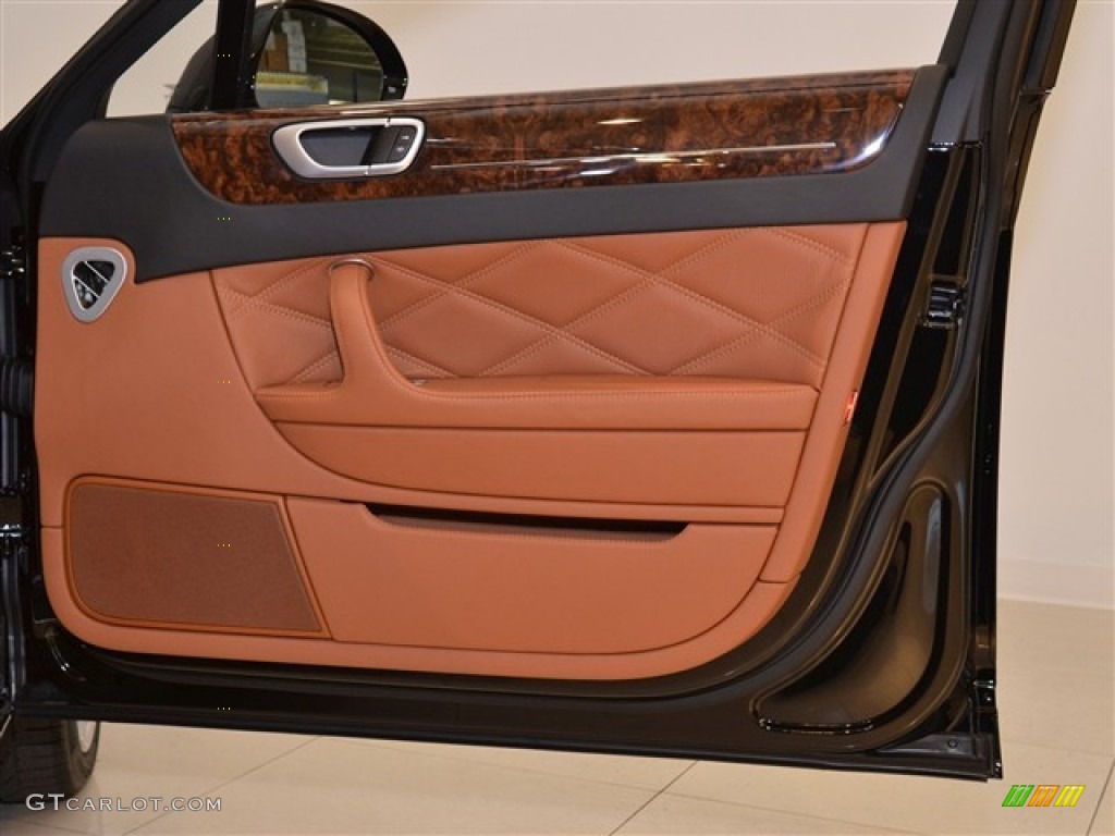 2012 Bentley Continental Flying Spur Speed Saddle/Beluga Door Panel Photo #52201753
