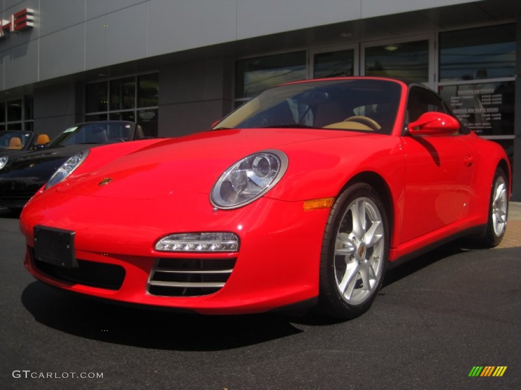 2009 911 Carrera 4 Cabriolet - Guards Red / Sand Beige photo #4