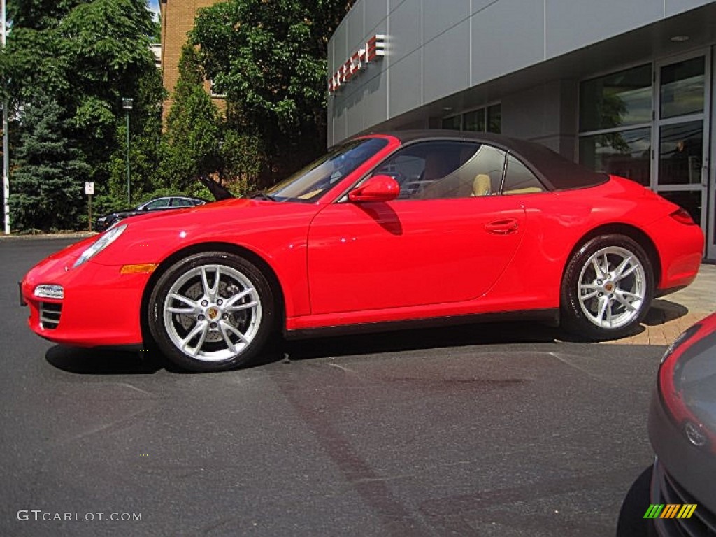 2009 911 Carrera 4 Cabriolet - Guards Red / Sand Beige photo #5