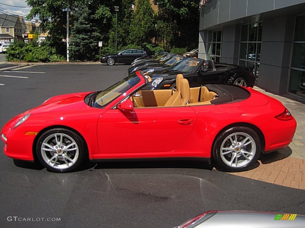 2009 911 Carrera 4 Cabriolet - Guards Red / Sand Beige photo #14