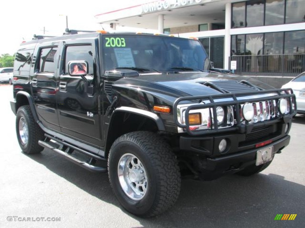 2003 H2 SUV - Black / Wheat photo #1