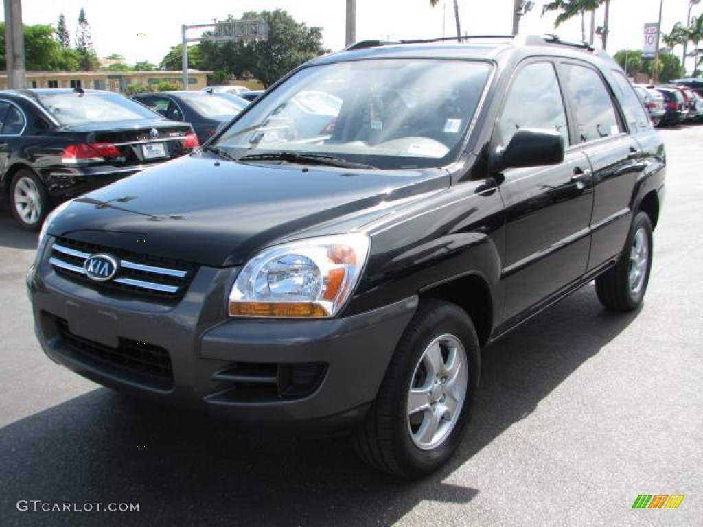 2008 Sportage LX - Black Cherry Metallic / Beige photo #5