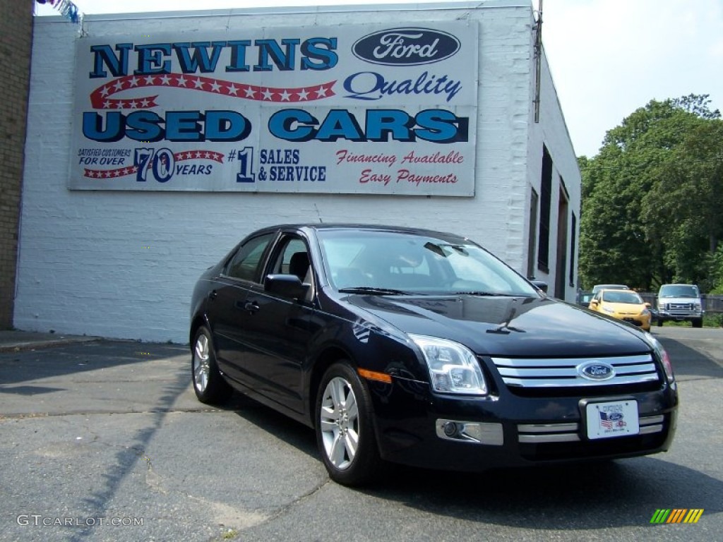 2008 Fusion SEL - Dark Blue Ink Metallic / Charcoal Black photo #7