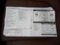 2011 Volkswagen Touareg VR6 FSI Lux 4XMotion Window Sticker