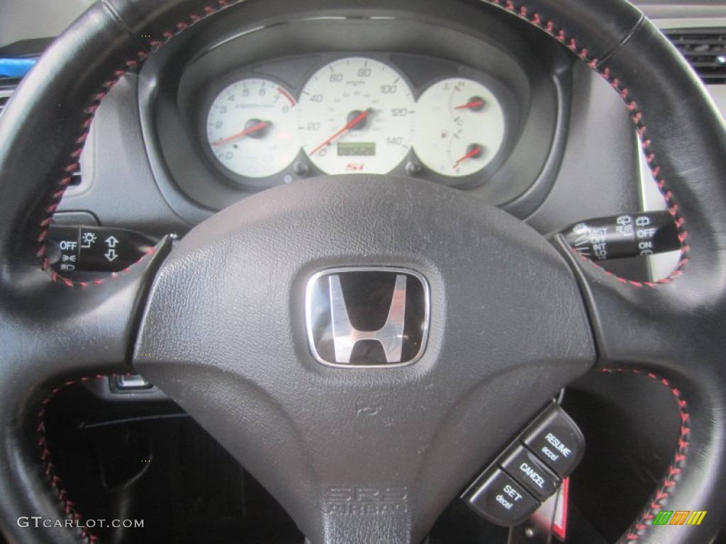 2005 Civic Si Hatchback - Vivid Blue Pearl / Black photo #25