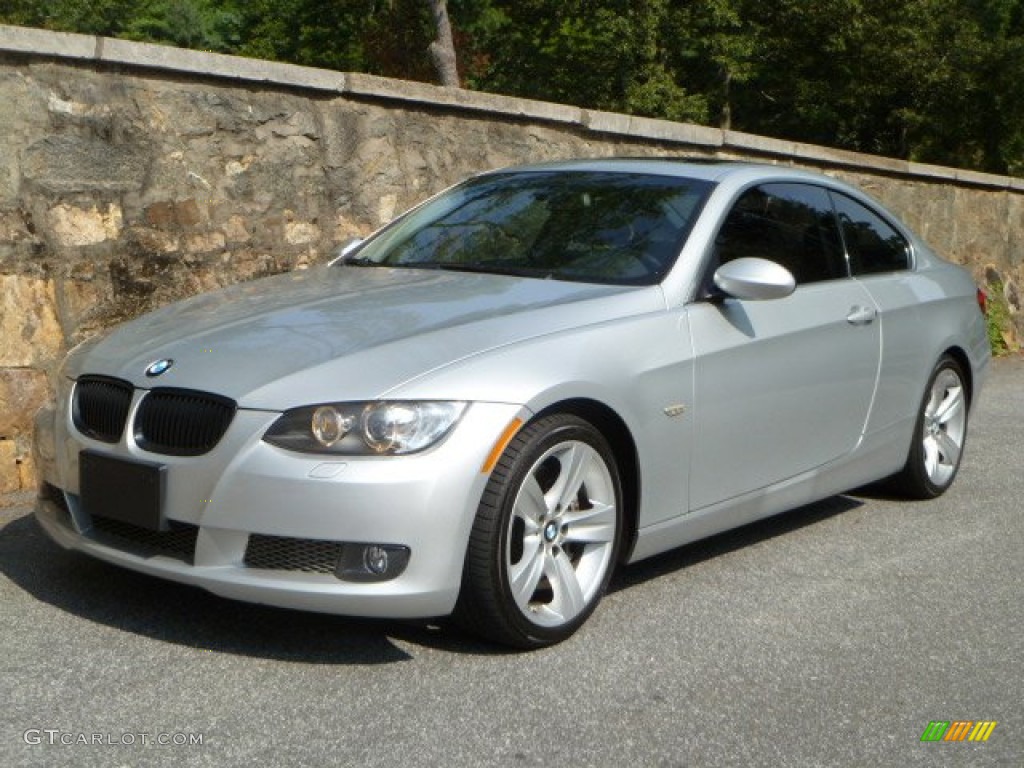 2007 3 Series 335i Coupe - Titanium Silver Metallic / Black photo #2