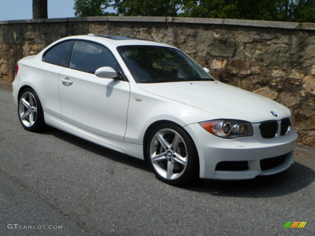 2008 1 Series 135i Coupe - Alpine White / Black photo #1