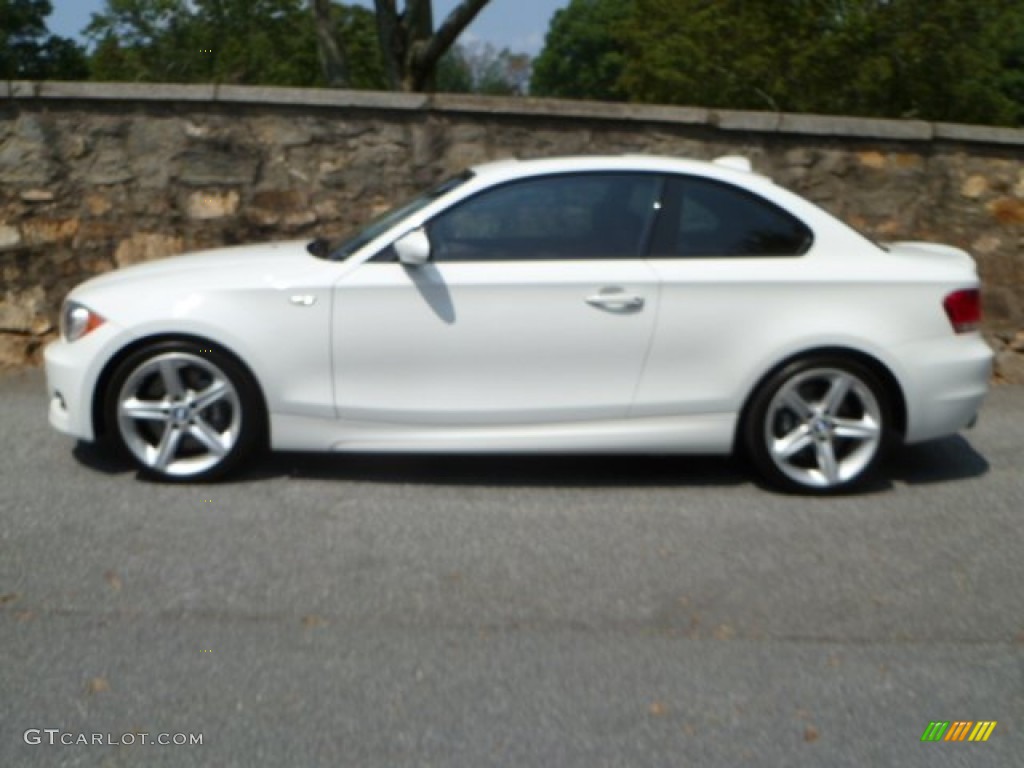 2008 1 Series 135i Coupe - Alpine White / Black photo #13