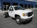 Front 3/4 View of 2011 Sierra 3500HD Work Truck Regular Cab 4x4 Chassis
