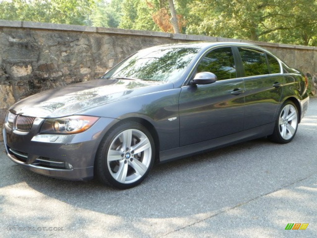 2008 3 Series 335i Sedan - Sparkling Graphite Metallic / Black photo #2
