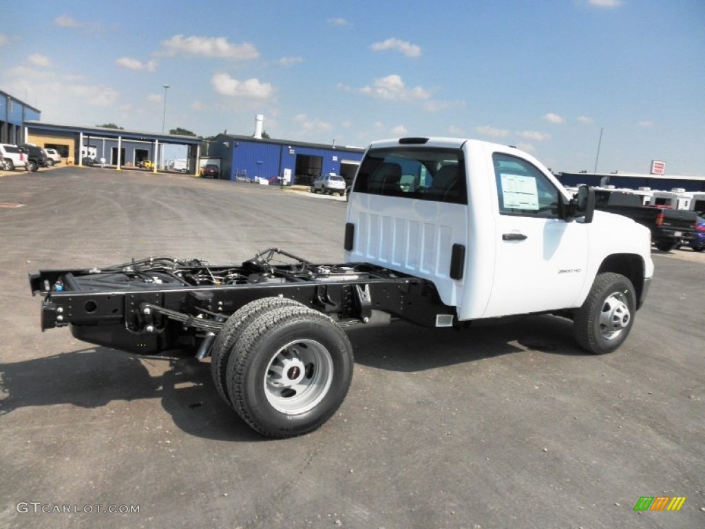 Summit White 2011 GMC Sierra 3500HD Work Truck Regular Cab 4x4 Chassis Exterior Photo #52208398