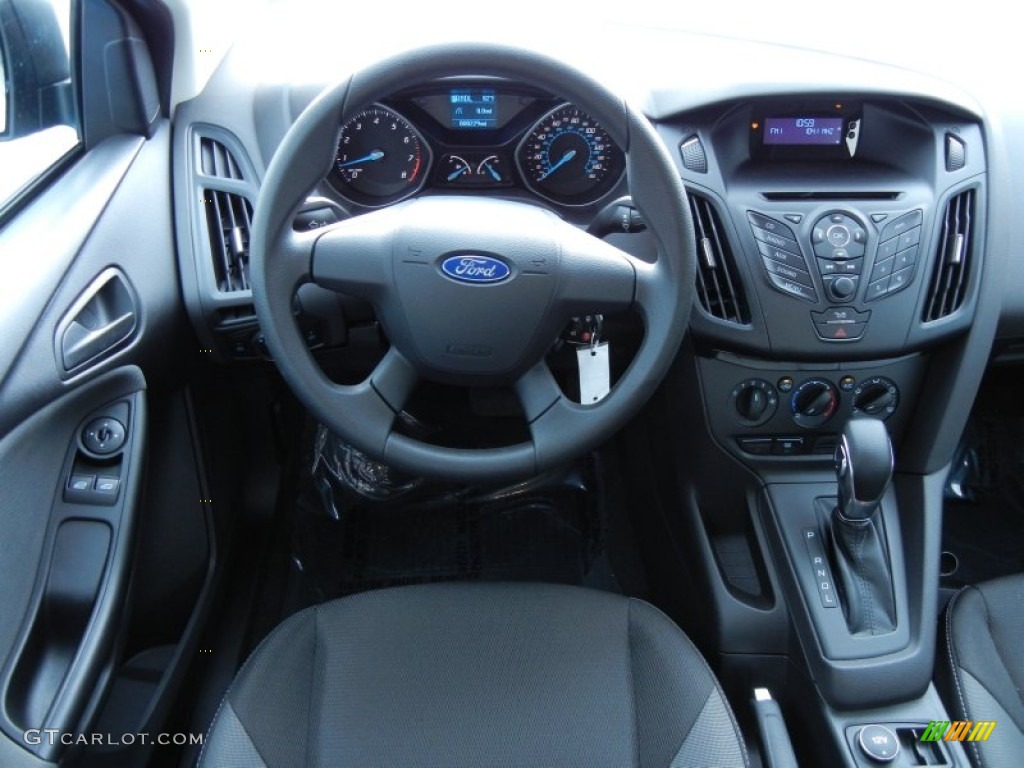 2012 Ford Focus S Sedan Charcoal Black Dashboard Photo #52209199