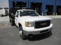 2011 Summit White GMC Sierra 3500HD Work Truck Regular Cab Stake Bed  photo #2