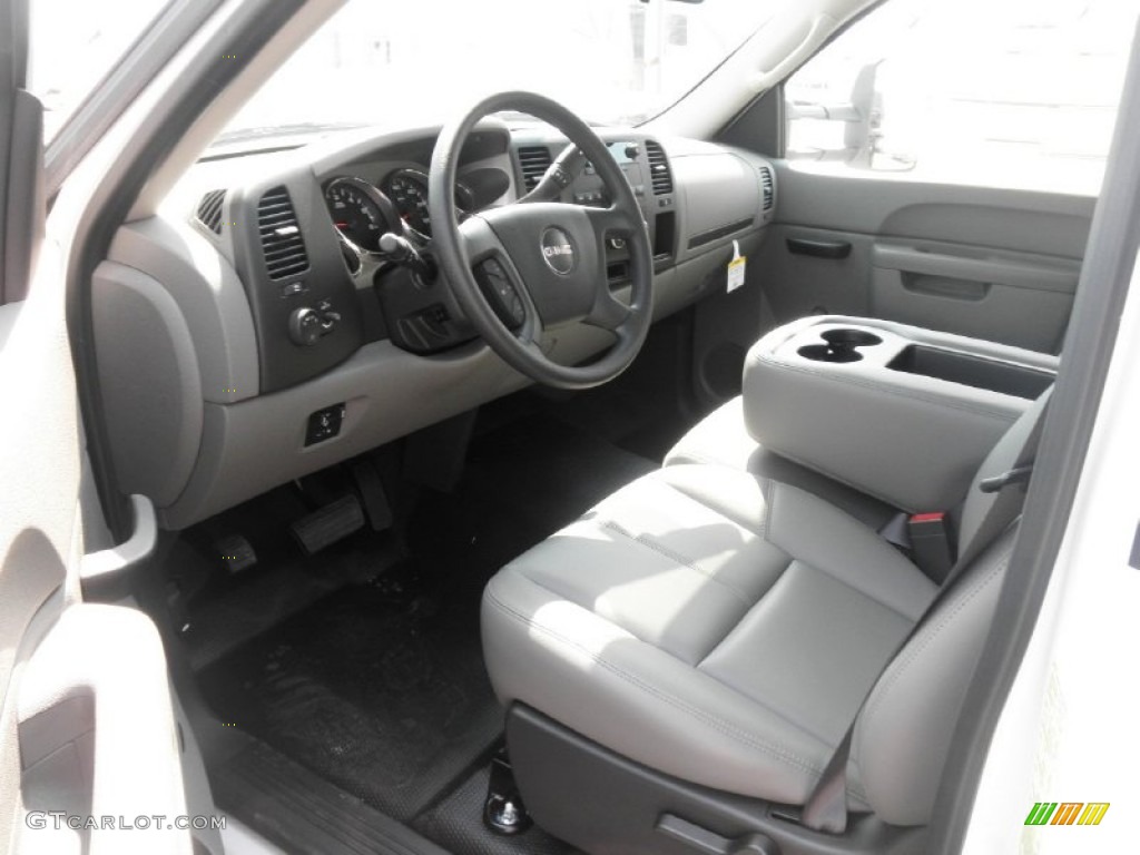 Dark Titanium Interior 2011 GMC Sierra 3500HD Work Truck Regular Cab Stake Bed Photo #52209418