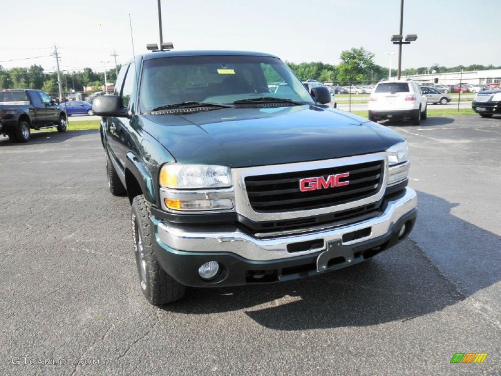 2003 Sierra 2500HD SLE Extended Cab 4x4 - Polo Green Metallic / Dark Pewter photo #2