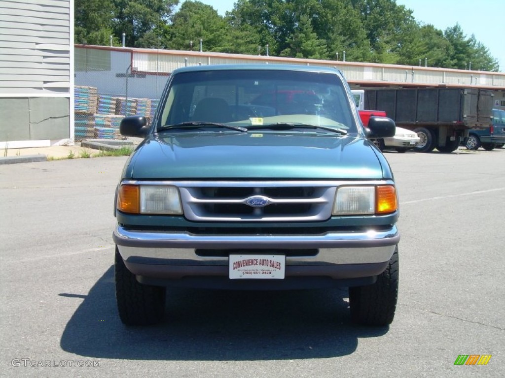 1997 Ranger XL Extended Cab 4x4 - Medium Willow Green Metallic / Medium Prairie Tan photo #3