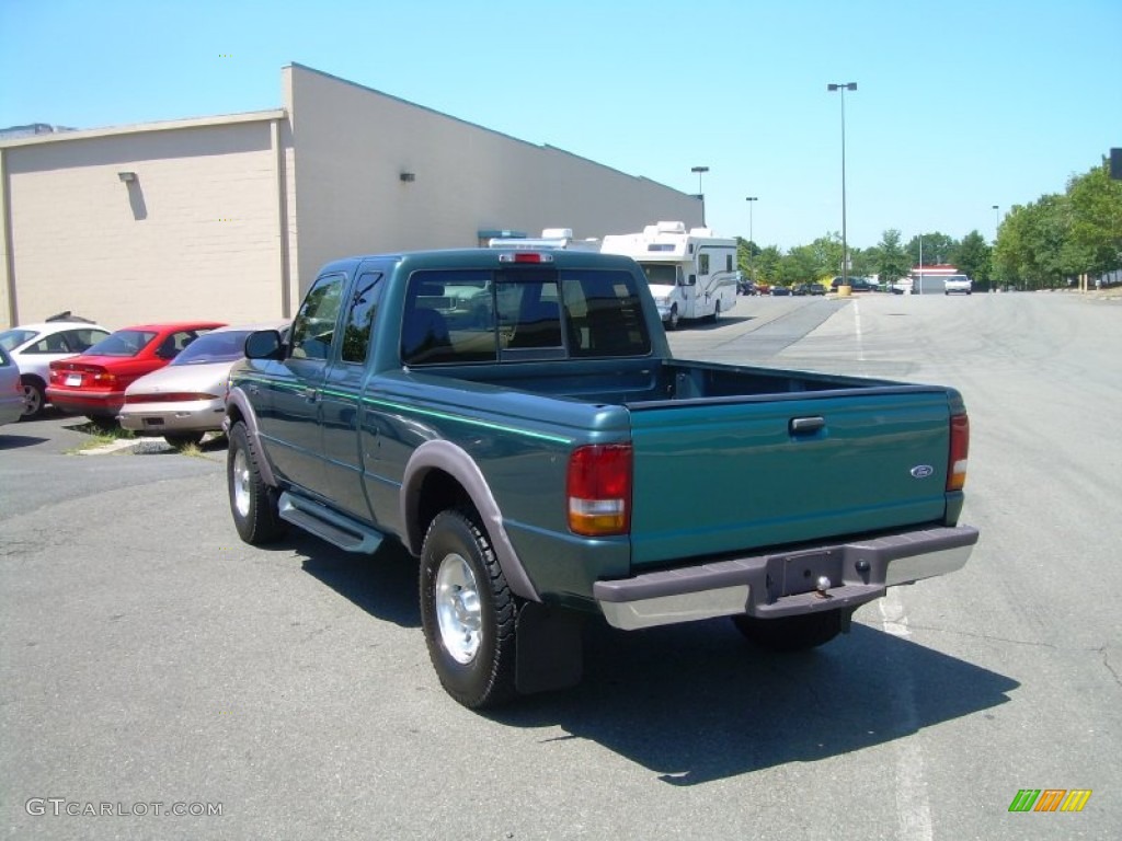 1997 Ranger XL Extended Cab 4x4 - Medium Willow Green Metallic / Medium Prairie Tan photo #6