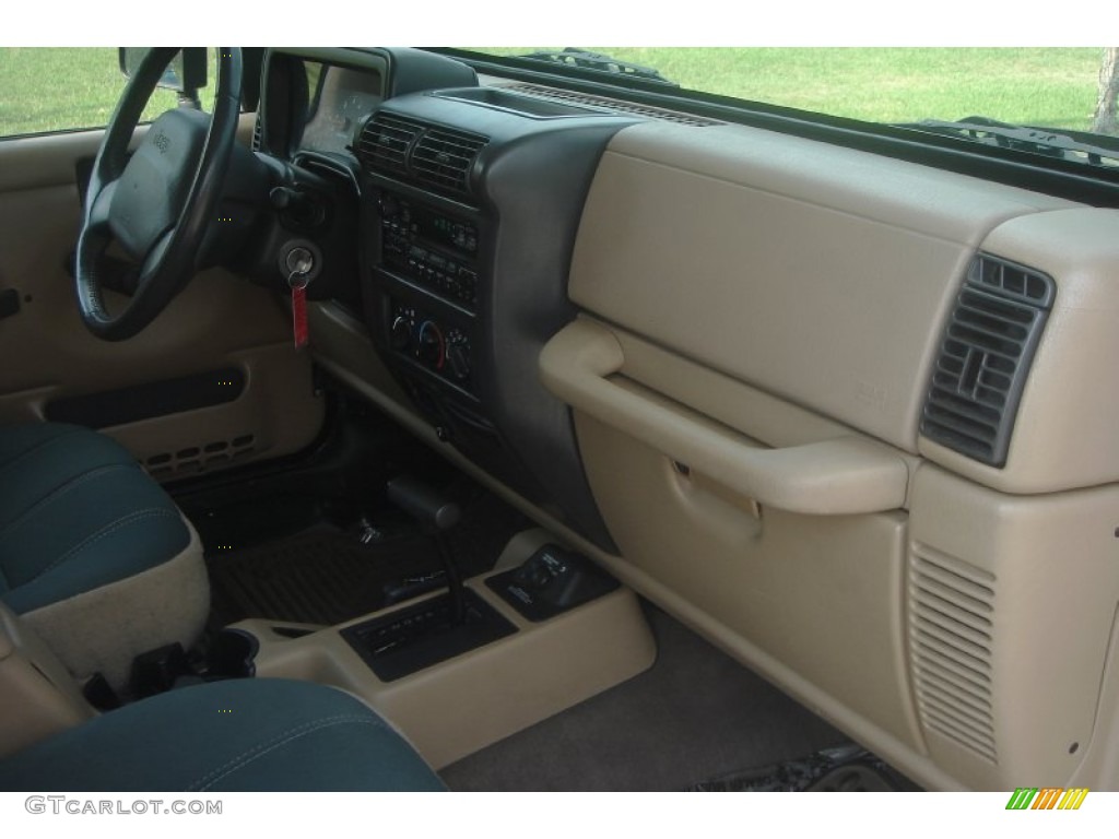 2001 Wrangler Sahara 4x4 - Forest Green / Camel/Dark Green photo #14