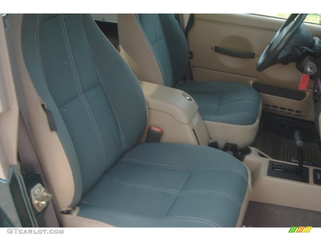 2001 Wrangler Sahara 4x4 - Forest Green / Camel/Dark Green photo #15