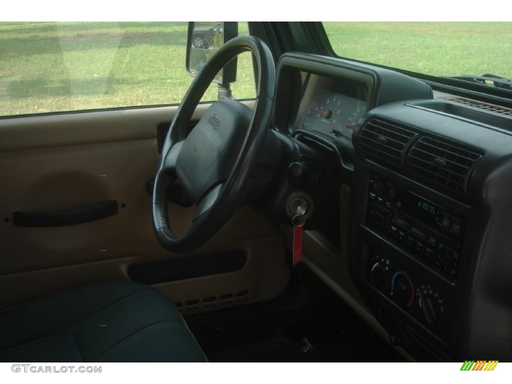 2001 Wrangler Sahara 4x4 - Forest Green / Camel/Dark Green photo #19