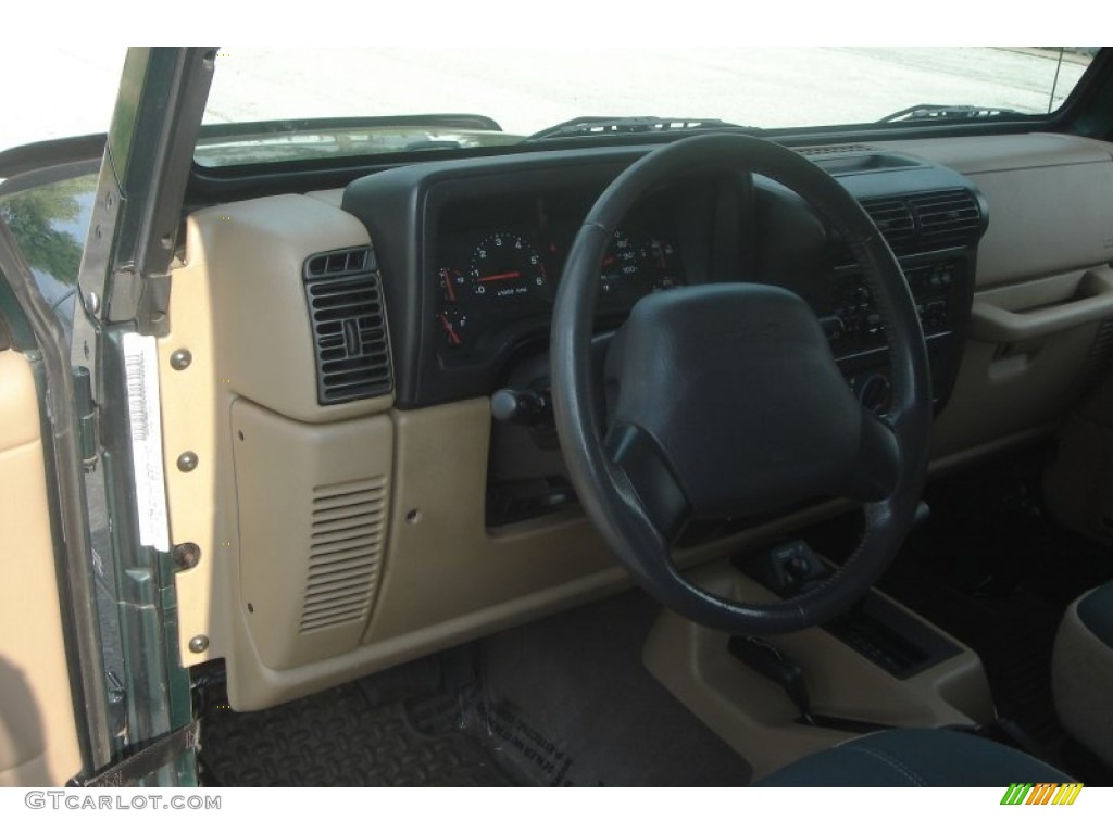 2001 Wrangler Sahara 4x4 - Forest Green / Camel/Dark Green photo #25