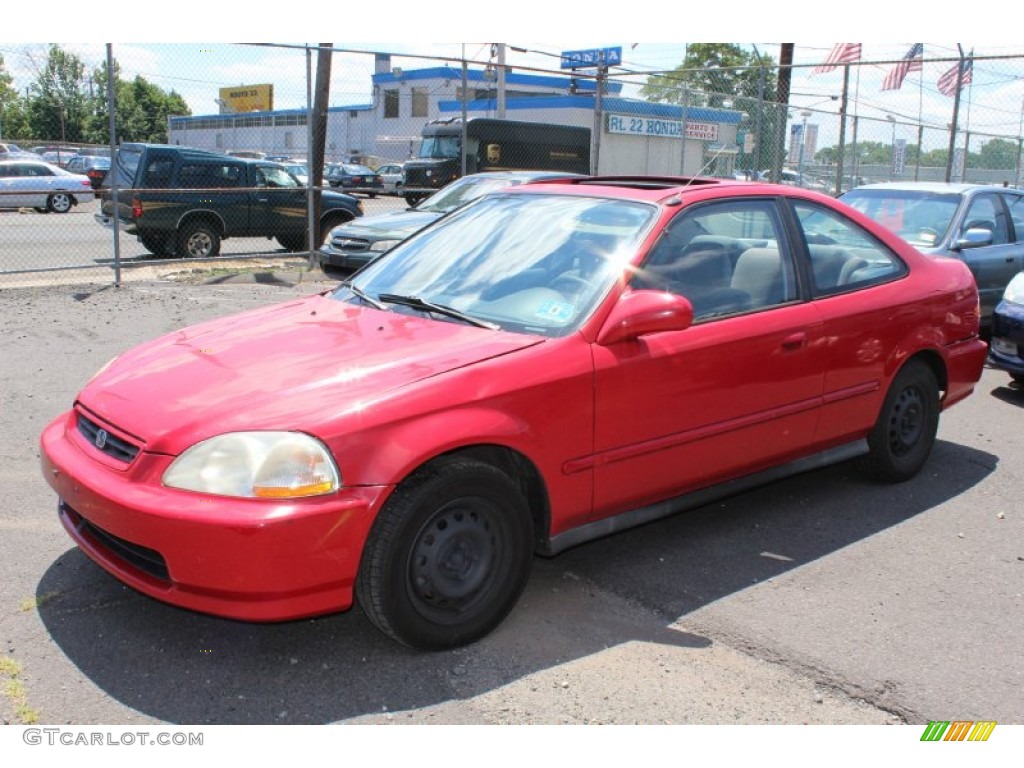 1998 Civic EX Coupe - Milano Red / Gray photo #1