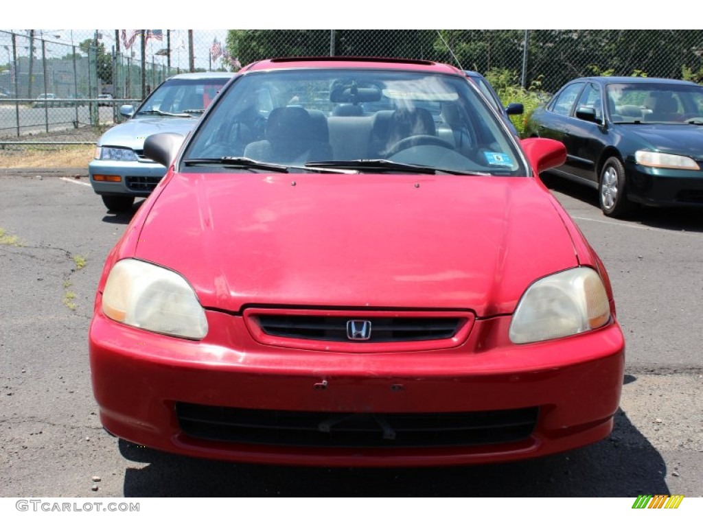 1998 Civic EX Coupe - Milano Red / Gray photo #2