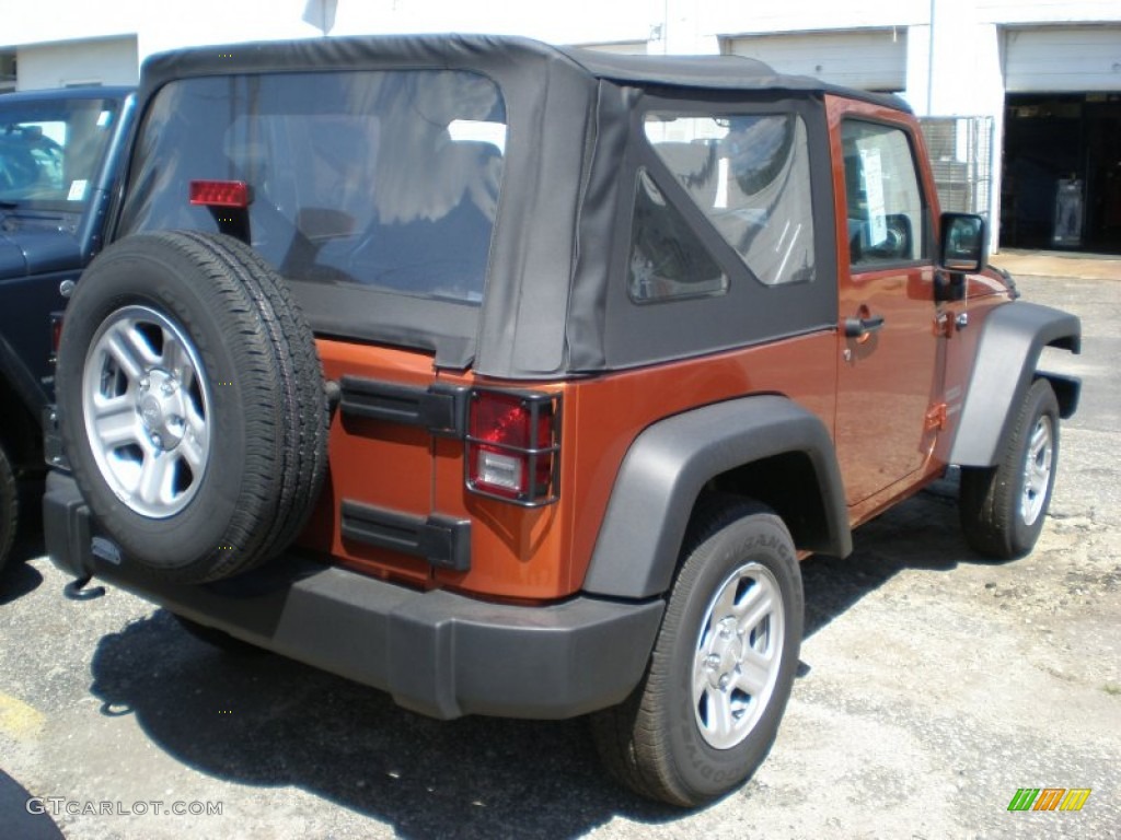 2011 Wrangler Sport 4x4 - Mango Tango Pearl / Black photo #2