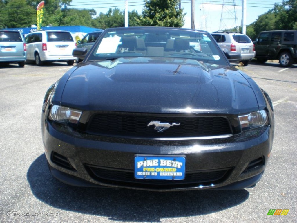 2011 Mustang V6 Convertible - Ebony Black / Charcoal Black photo #2