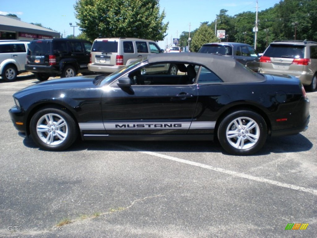 2011 Mustang V6 Convertible - Ebony Black / Charcoal Black photo #9