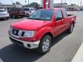 2011 Red Alert Nissan Frontier SV V6 King Cab 4x4  photo #3