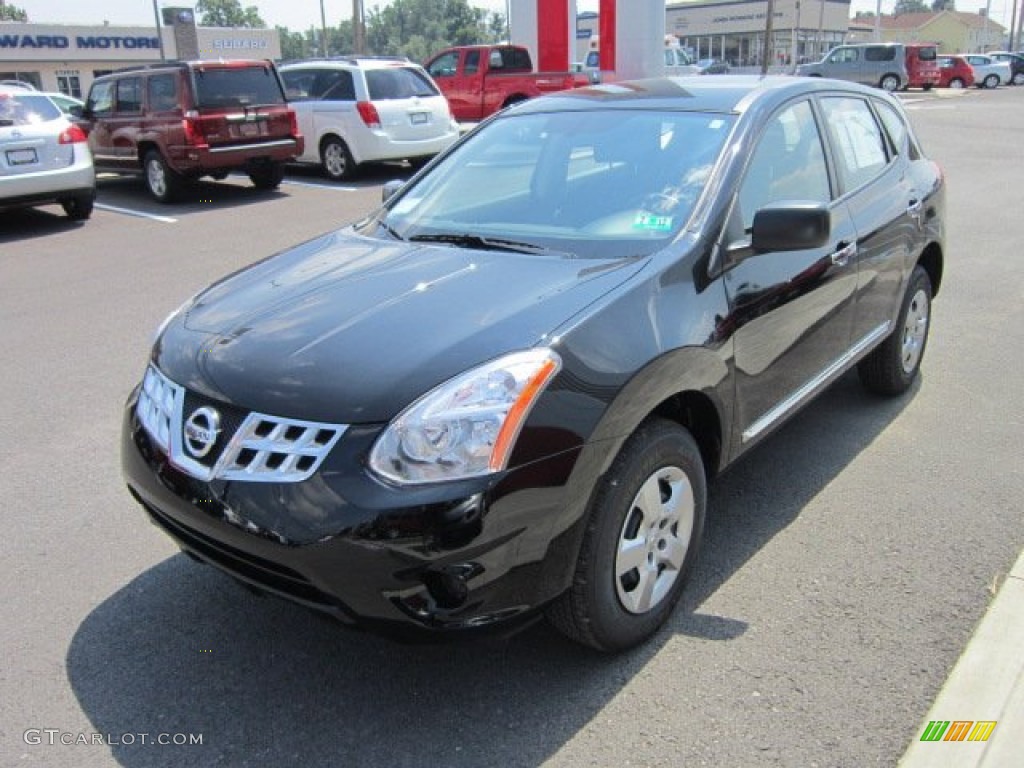2011 Rogue S AWD - Wicked Black / Black photo #7