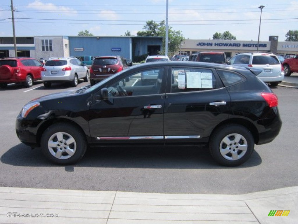 2011 Rogue S AWD - Wicked Black / Black photo #8