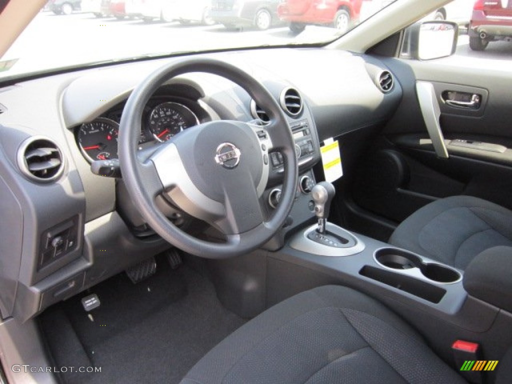 2011 Rogue S AWD - Wicked Black / Black photo #13