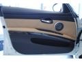 Bamboo Beige Novillo Leather 2011 BMW M3 Sedan Door Panel