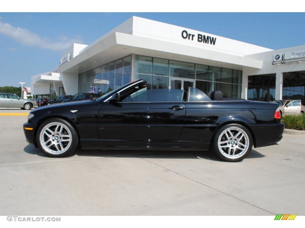 2006 3 Series 330i Convertible - Jet Black / Black photo #8