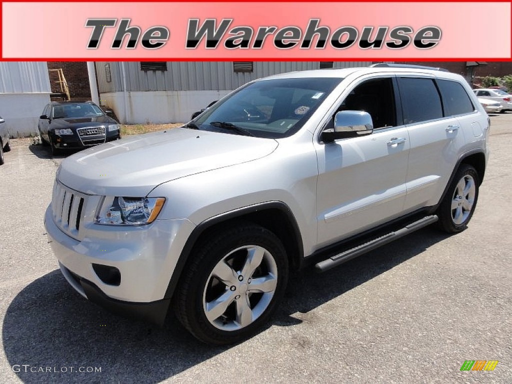 2011 Grand Cherokee Overland 4x4 - Bright Silver Metallic / Black photo #1