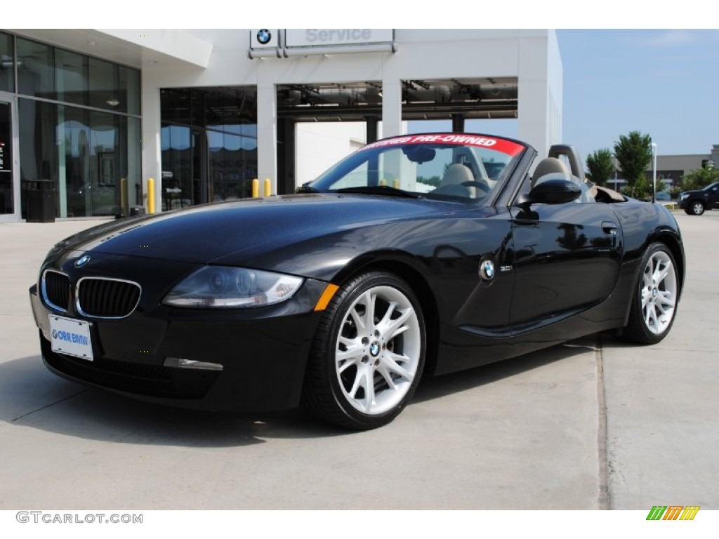 2008 Z4 3.0i Roadster - Jet Black / Beige photo #1