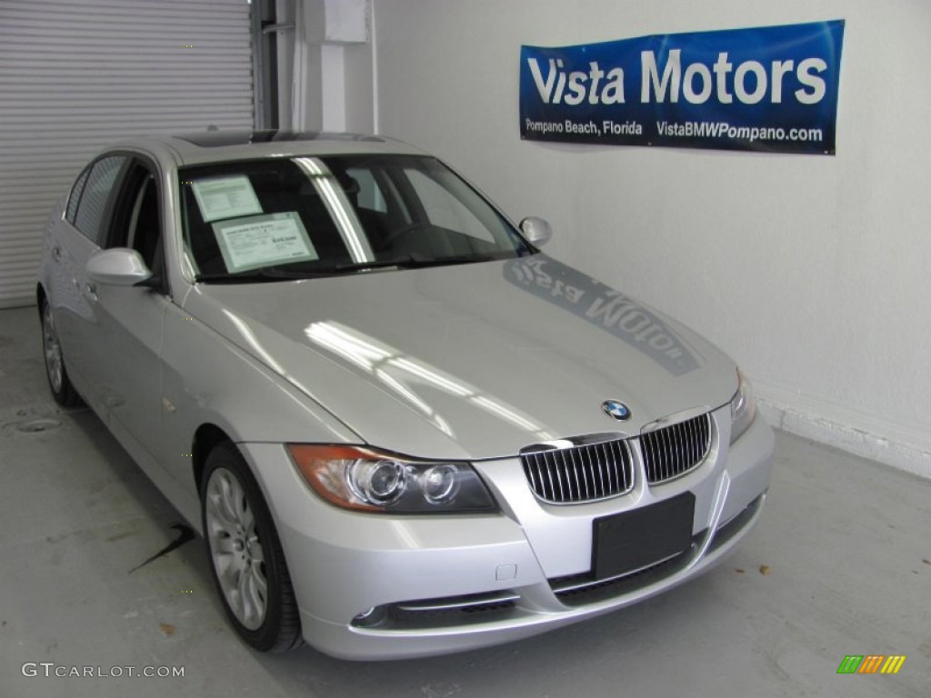 2008 3 Series 335i Sedan - Titanium Silver Metallic / Black photo #1