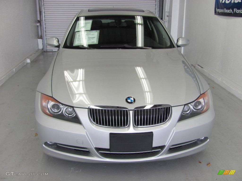 2008 3 Series 335i Sedan - Titanium Silver Metallic / Black photo #2