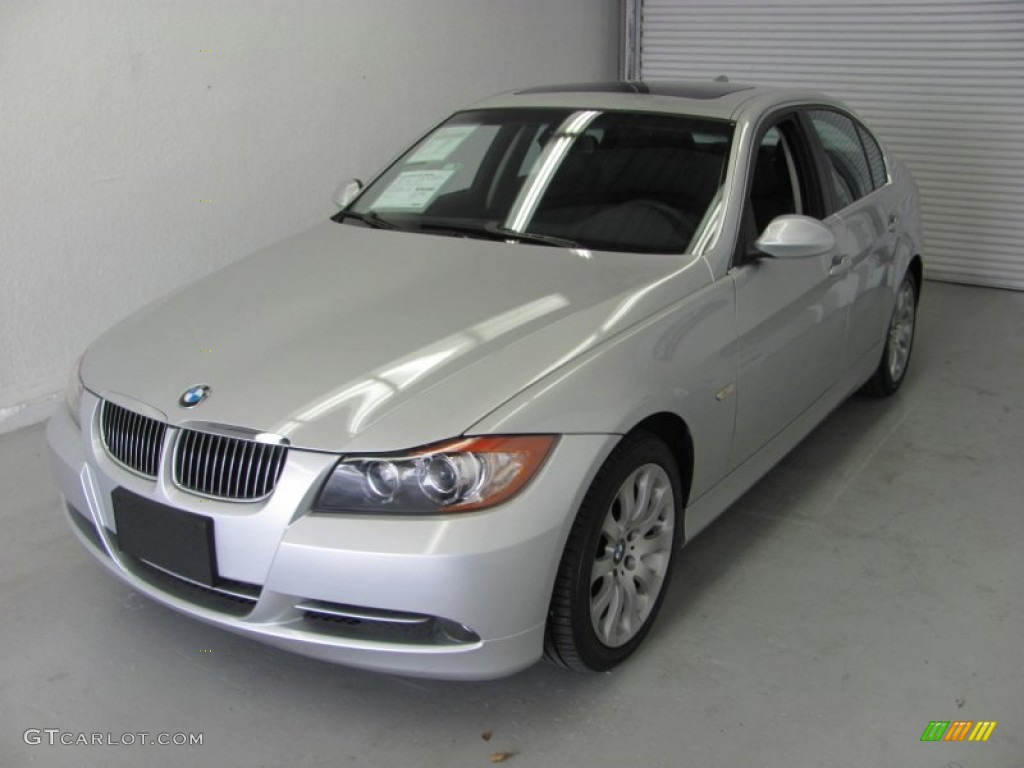 2008 3 Series 335i Sedan - Titanium Silver Metallic / Black photo #3