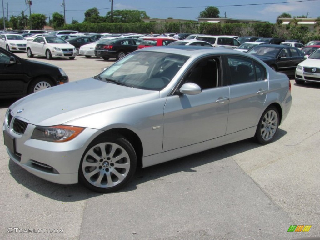 2008 3 Series 335i Sedan - Titanium Silver Metallic / Black photo #6