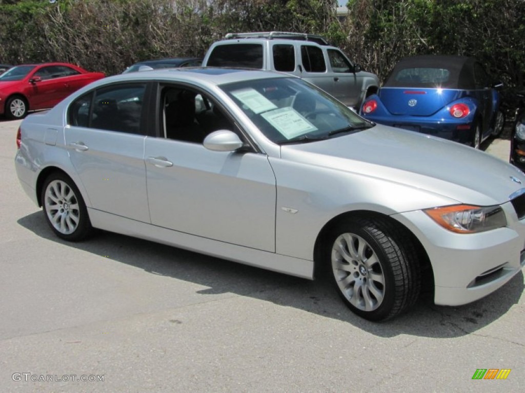 2008 3 Series 335i Sedan - Titanium Silver Metallic / Black photo #10