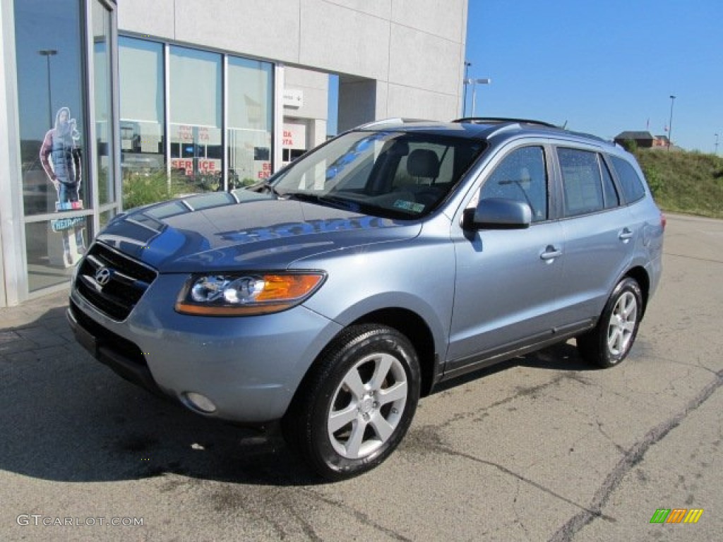 Silver Blue 2009 Hyundai Santa Fe SE 4WD Exterior Photo #52219366