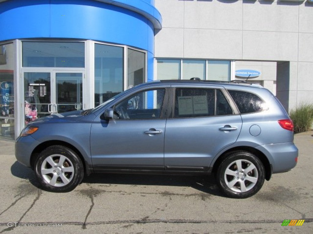 Silver Blue 2009 Hyundai Santa Fe SE 4WD Exterior Photo #52219381