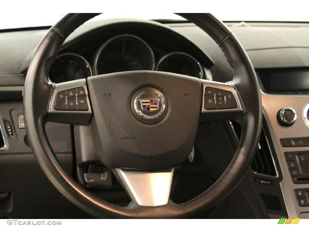 2008 Cadillac CTS 4 AWD Sedan Ebony Steering Wheel Photo #52219732