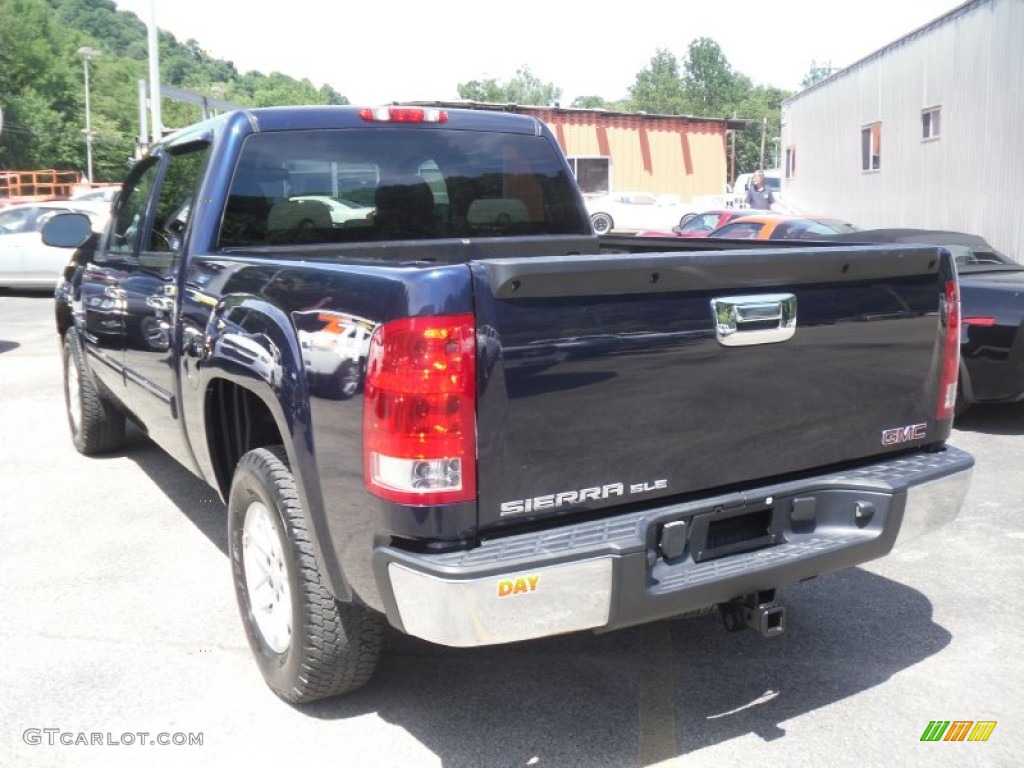 2007 Sierra 1500 SLE Crew Cab 4x4 - Deep Blue Metallic / Dark Titanium/Light Titanium photo #3