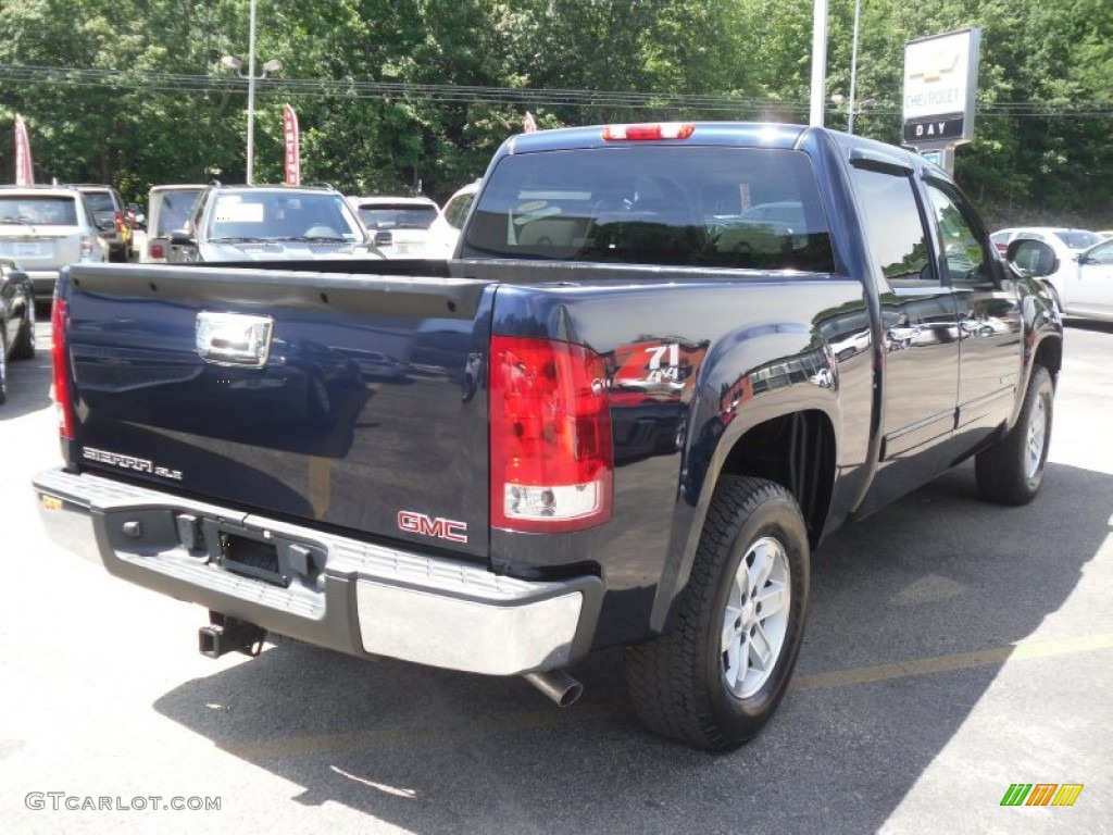 2007 Sierra 1500 SLE Crew Cab 4x4 - Deep Blue Metallic / Dark Titanium/Light Titanium photo #4