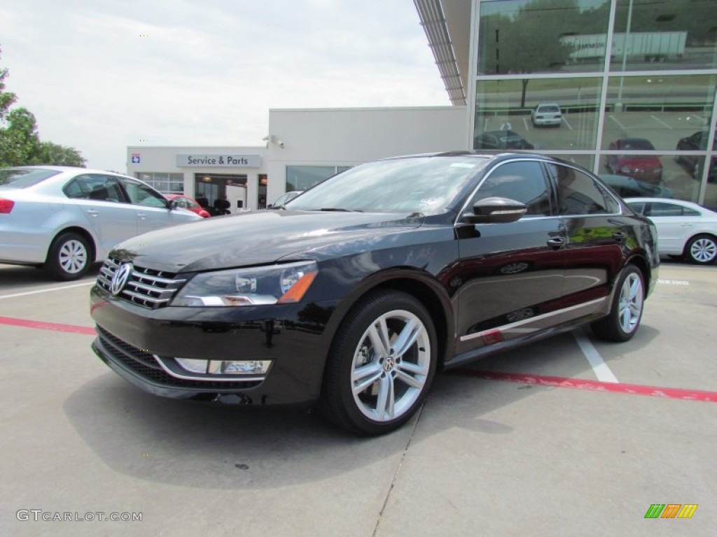 2012 Passat TDI SEL - Black / Cornsilk Beige photo #1