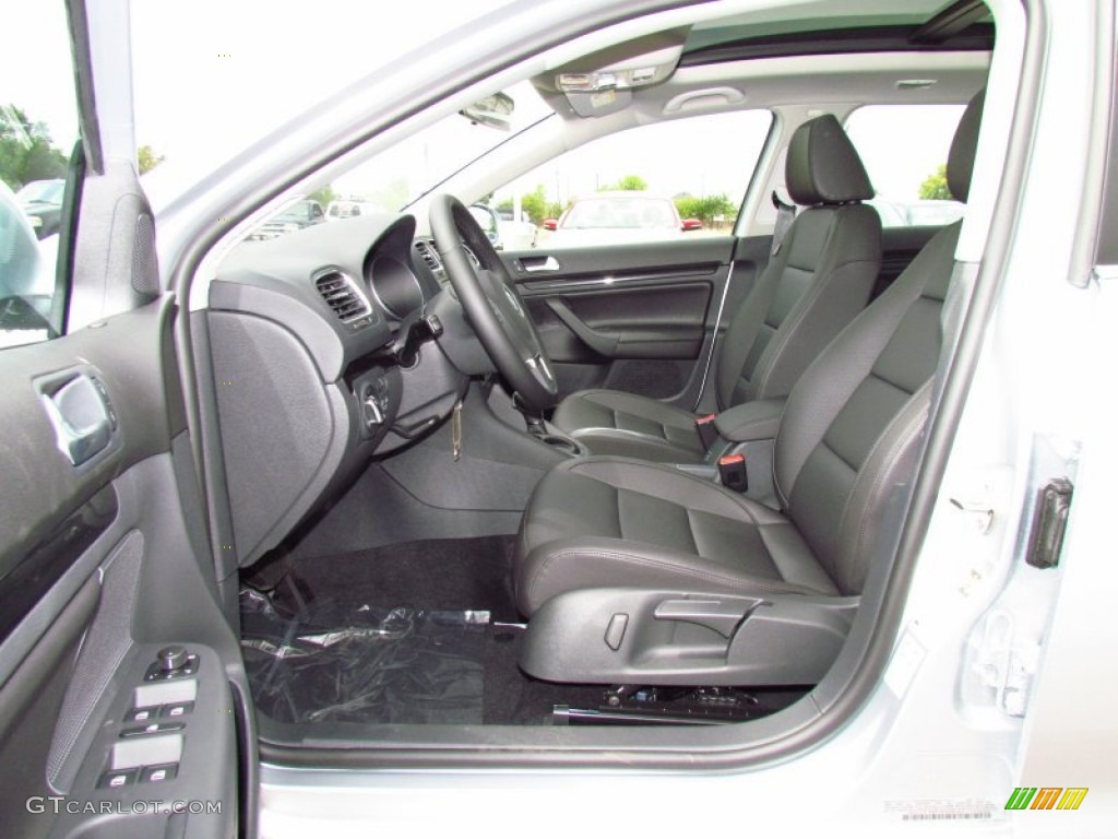 Titan Black Interior 2012 Volkswagen Jetta TDI SportWagen Photo #52221460